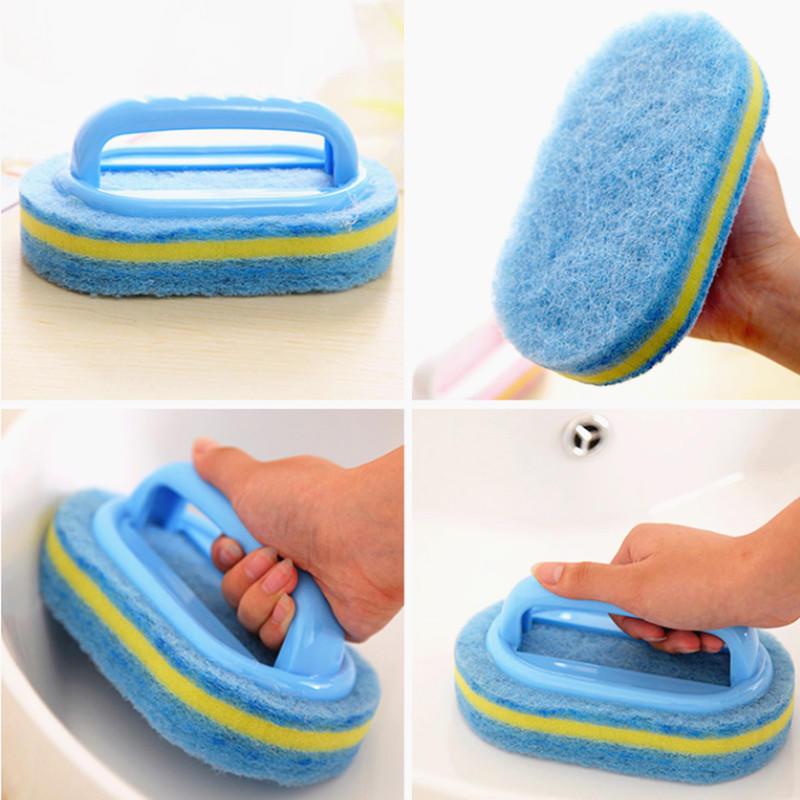 Charm Ceramic Tile Cleaner Eraser Cleaning Bathtub Blue Kitchen Tool Handles Sponge Brush Soft Magic Sponge