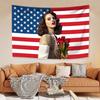 Lana Del Rey Flag Tapestry Pop Singer Poster Home Decor Aesthetics Large Fabric Wall Hanging Background Dormitory Decoration