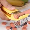 Kitchen Gadget Banana Slicer Fruit Knife Veggie Hotdog Cucumber Cutter KTY