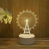 Creative Led Night Light Usb Plug Night Light Monochrome Bedside 3d Night Light