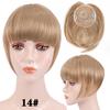Fringe Bangs Synthetic Hair Extensions Clip In Bangs 6 Inch Short Straight Hairpiece Front Neat Bang Two Side Blonde