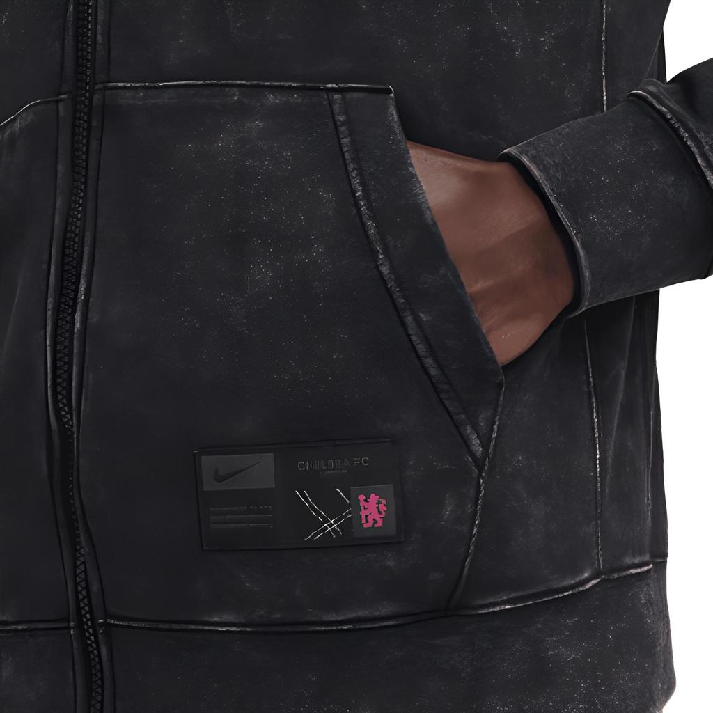 Новая мужская толстовка Nike Chelsea Fc Club Third с полной молнией из французского махрового трикотажа для футбола FQ2994-010