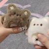 Cartoon Squeeze Bear Keychain Squeak Bear Pendant Plush Doll Stuffed Toys Couple Keyring Hanging Accessory