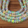Amazing Flashy Ethiopian Opal Beads, Multi Fire Beads, Natural Polished Opal Beads, Smooth Ethiopian Opal Strand Rondell Beads.