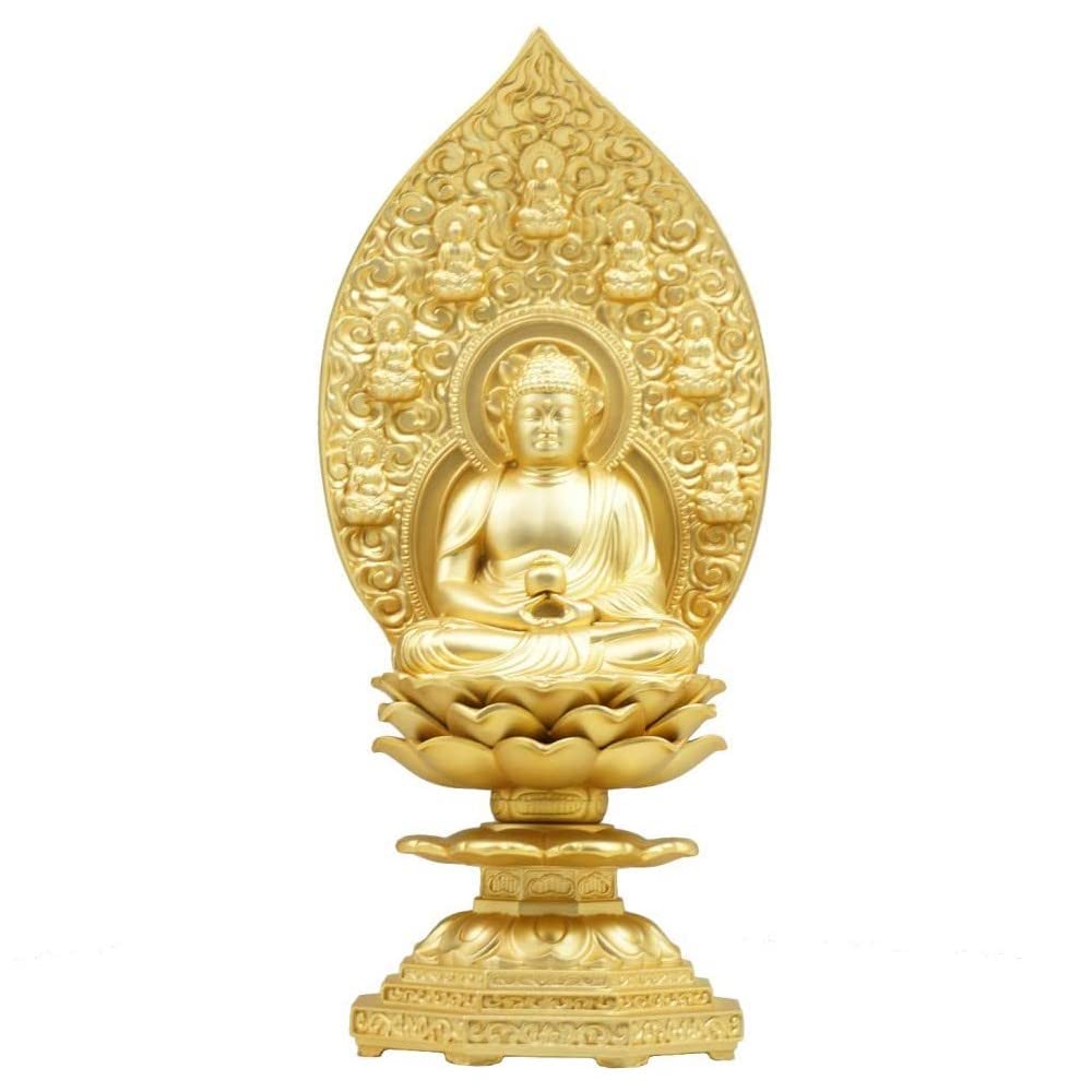 Yakushi Nyorai Seated Statue Gold Plated Alloy 18.0cm [Buddha Statue] (18.0cm)