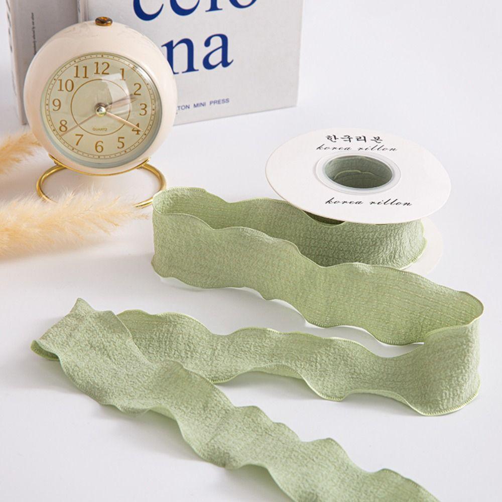 Craft Supplies Floral Florist Wrapping Yarn Band Linseed Wrinkled Cotton Ribbon Flower Packaging
