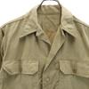 US ARMY 40s Vintage Long Sleeve Cotton Shirt 14 1/2 Gusseted Military Men's Used