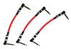 Canare (CANARE GS-6 Red) 15cm L-L Type Patch Cables, Set of 3