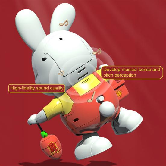 Electric Dancing Rabbit Toy with LED Light Music Toddlers Easter Bunny Walking Toy Boys