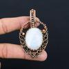 Beauteous Moonstone Gemstone Handmade Pure Copper Wire Wrapped Pendant Jewelry