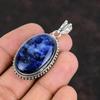 Sodalite Pendant Genuine Gemstone Pendant 925 Sterling Silver Pendant Handmade Pendant Sodalite Jewelry For Her Gift For Mom Elegant Jewelry