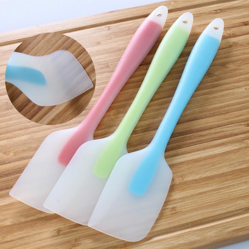 Non Stick Baking Silicone Spatulas Cake Flour Mixing Scraper Random Color MIT