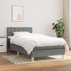 VidaXL Divan Bed and Mattress Dark Grey 90x190 Cm Fabric - Model 3140898