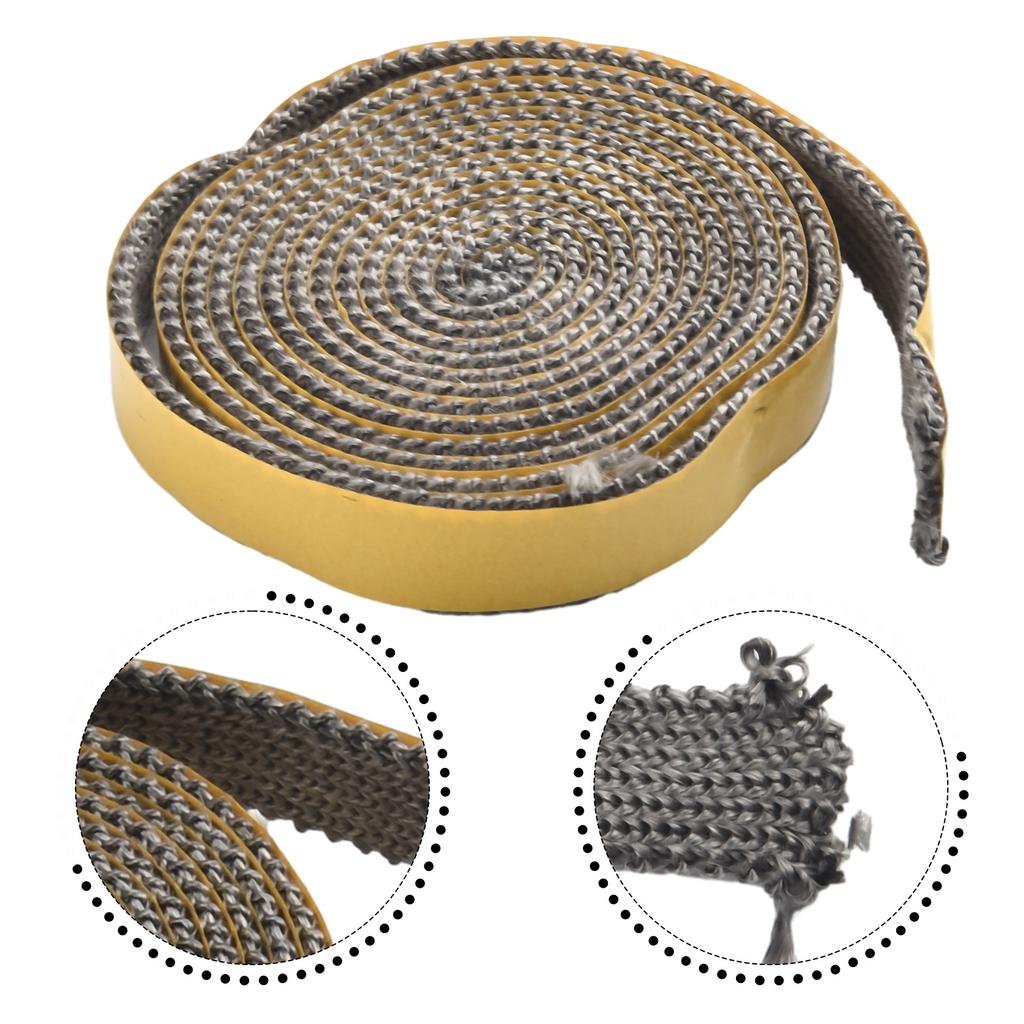 2.5m Flat Stoves Rope Heat Resistant Fiberglass Fireplace Chimney Door Sealing Cord Replacement Gasket Tape 18*3mm