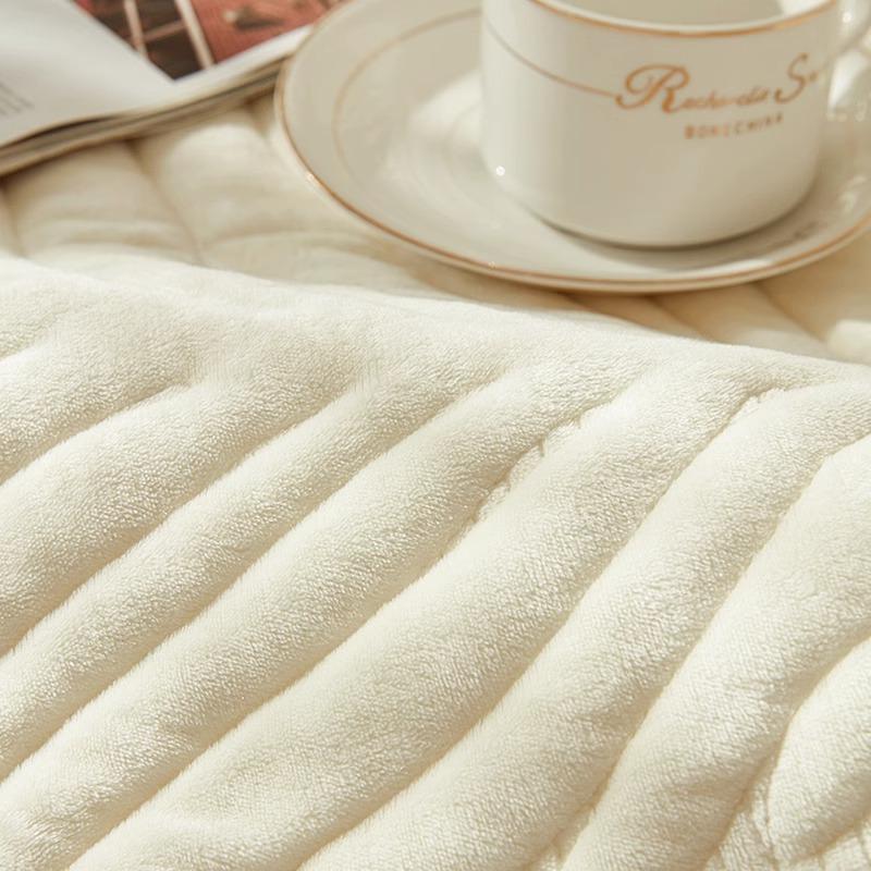 Sofa Cushion Winter Nordic Simple Thickened Non-Slip Seat Cushions Plush Backrest Towel Sofa Cover Slipcover