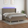 VidaXL Slatted Bed Base with Mattress and LED, Upholstered Bed, Double Bed, Adult Bed for Interior Bedroom, 3138817