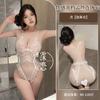 Sexy Underwear Sexy Perspective One-piece Pajamas Hanging Neck Exposed Chest Uniform Free Open File Couple Bed Flirting Products