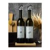 Amber Set Of 2 750 Ml Olive Oil Oil Bottle Oil Pot With Wooden Stand