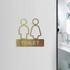 Classic Bathroom Door Sign - Elegant Restroom Plaque for Office Hotel Store