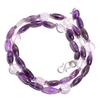 Natural Amethyst Rose Quartz Gemstone Mix Shape Smooth Beads Necklace 17" UB4032 UB-4032