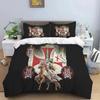 Medieval Knights Templar Patterns Comforter Bedding Set,Duvet Cover Bed Set Quilt Cover Pillowcase,King Bedding Set