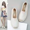 Summer Linen Flat Shoes Women Lightweight Breathable Fisherman Shoes Ladies Soft Casual Shoes Slip On Lazy Loafers 2024