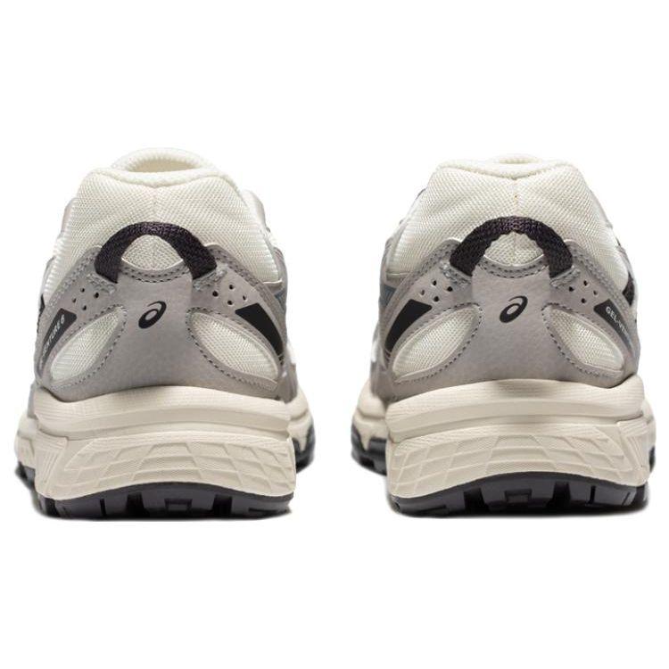 Asics Gel-Venture 6 Retro Fabric Synthetic Leather Slip Resistant Durable Breathable Low Top Trail Running Shoes Women Sneaker White Gray 1012B359-103