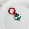 Kawaii Christmas Keychain Cartoon Santa Claus Elk Tree Snowman Pendant Key Ring Backpack Decoration Couple Friends Gifts