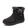 Winter Fasion Women Ankle Boots Lace-up Cotton Shoes Flat Snow Boots Plush Lined Warm Women's Boots Plus Size