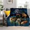 Большой чехол для дивана-кровати с 3D принтом тигра, мягкое и волосатое одеяло, плед, мягкие теплые фланелевые одеяла, подарок для фанатов