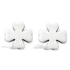 [F6246] - Silver 'Clover' Silver Earrings (rhodium) - 7 Mm