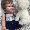 KEIUMI High Quality 50 Cm Reborn Baby Girl Doll Full Silicone Body Advanced Painting Skin Simulate Bebe Reborn Doll Toy with Rooted Hair