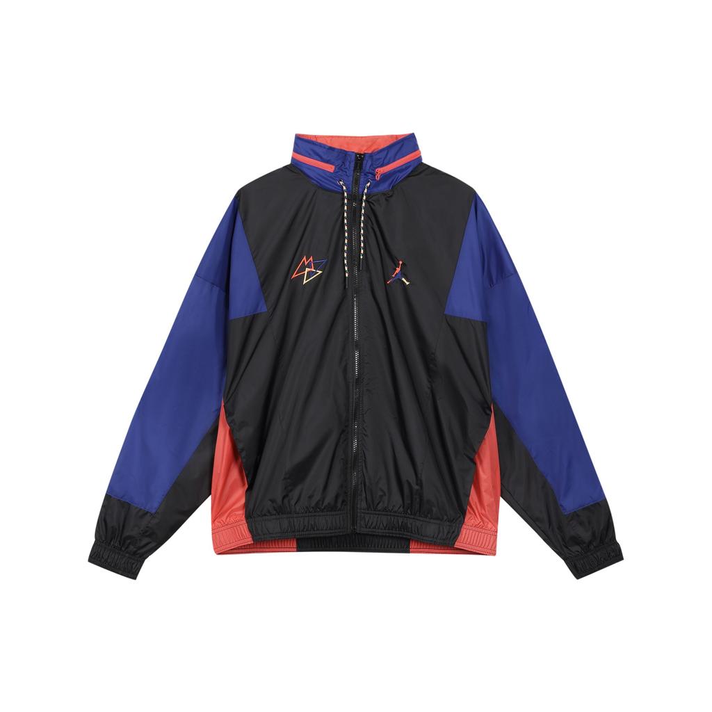 Jordan Embroidered Logo Color-Block Sports Woven Jacket Men Outerwear Blue DN3404-010