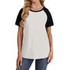 Women's Short Sleeve T Shirts Round Neck Cute Tunic Tops Basic Tees Blouses Loose Fit Pullover