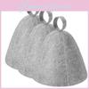 Adults And Kid Grey Felt Sauna Hat Absorbent Dry Hair Cap For Spa And Bath Use
