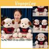 Adorable Dressed Teddy Dog Plush Toy Children Companion Bedtime Soothing Gift