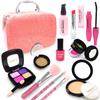 VBACALA Makeup Toys Pretend Play No Color 12PCS Makeup Toys Makeup Set Girls Dresser Toys Makeup Bag Pretend Play Christmas Present Pink