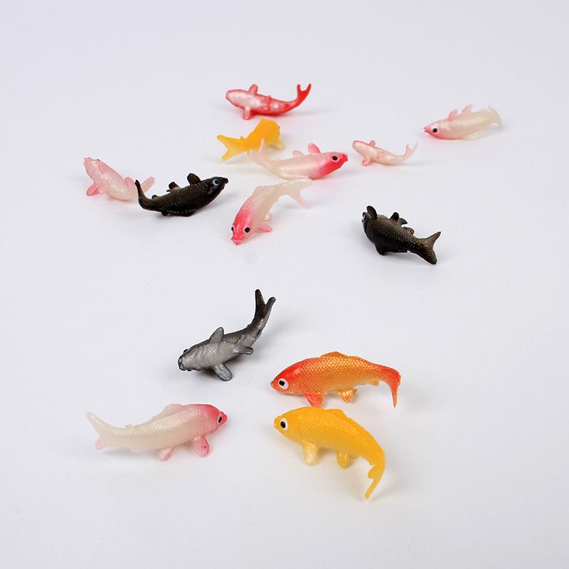 Mini Fish Model Mini Fish Carp Simulation Animal Children'S Toys Diy Decorative Goldfish Figurines Home Decor