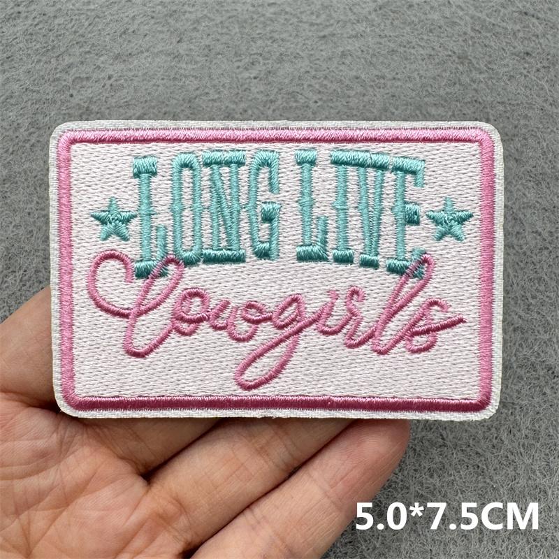 West Cowboys Embroidery Patch Iron On Patches For Clothing Jacket Stickers Letters Patches On Clothes DIY Sewing Applique