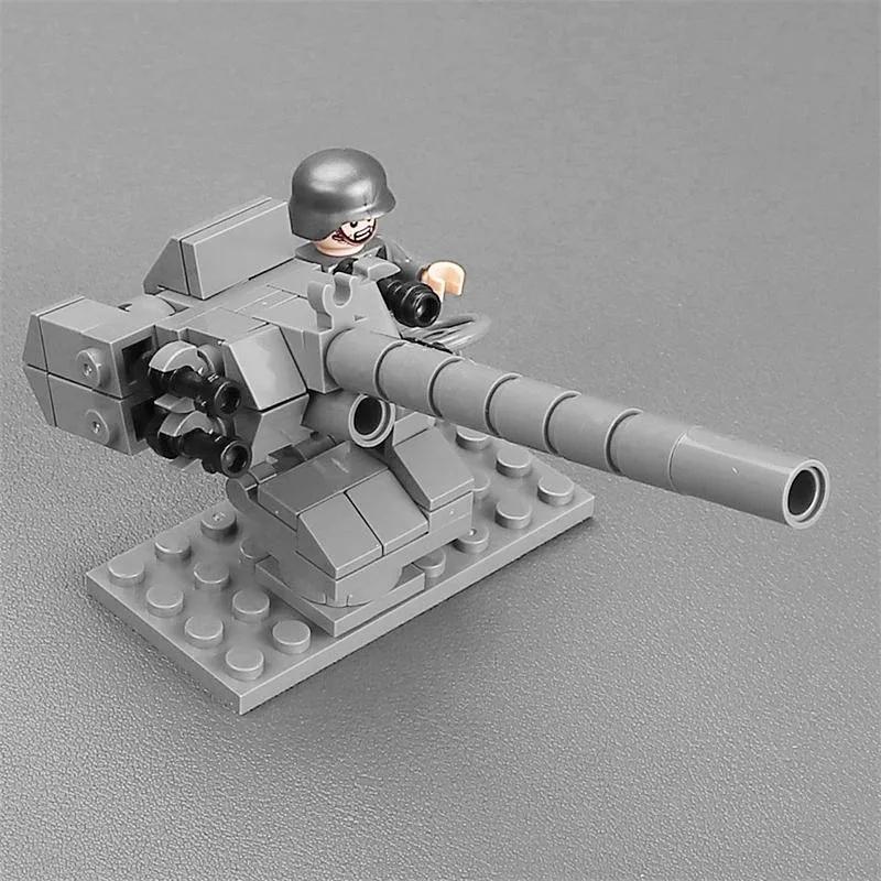 Building Blocks Howitzer Military Base Army Air Defense Anti-aircraft Artillery Boys Assembly Toys