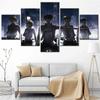 5 Pieces Abstract Art HD Cartoon Attack On Titan Anime Poster Paintings Modern Canvas Modular Wall Home Living Room Decoration