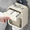 Toilet Paper Holder Multi-functional Wall-mounted Waterproof Punch-free Strong Bearing Capacity Shelf