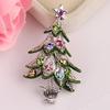 1PC Collar Pin Jewelry Brooch Rhinestone Christmas Gift Xmas Tree Pins Classic Colorful Festival