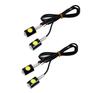 Partools Mini Turn Signals, White, Set of 4, 12 V, Motorcycle, LED, General Purpose