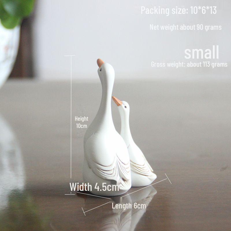 Mother and Child Duck Garden Resin Ornament for Courtyard Decoration