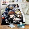 Death Note Pattern Suspenseful Reasoning Animation Rectangular Flannel Blanket Unique Sofa Bed Blanket