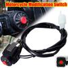 Off-road Motorcycle Headlight Modification Switch Red Start Flameout Horn Flashing Light Power ON-OFF Button for 22mm Handlebar