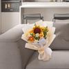 Completed Woven Crochet Flower Bouquet Artificial Mixed Flowers Mother Day Gift for Birthday