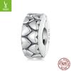 Splicing Small Love Diy Bracelet Positioning Buckle, Fashionable Versatile S925 Sterling Silver Heart-Shaped Beads