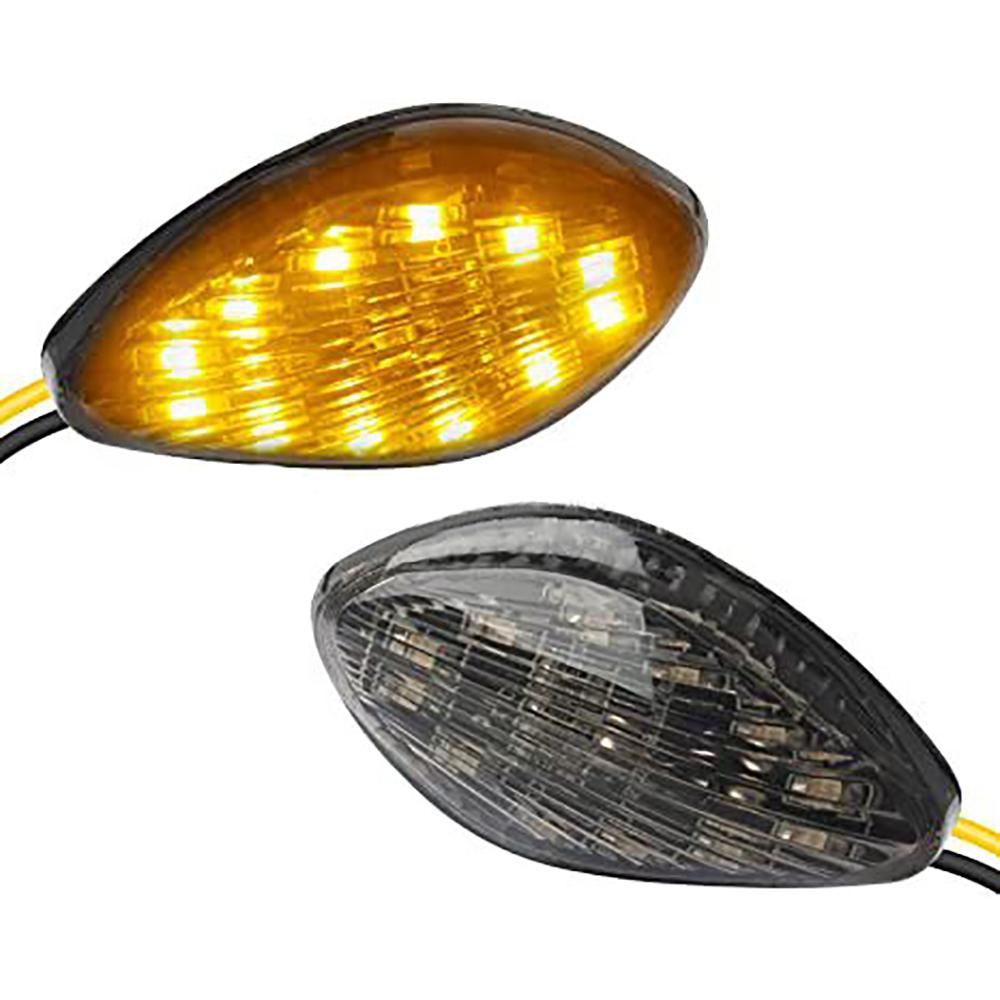 2x Smoke Flush Mount Amber LED Turn Signals Lights For 2013-2019 Honda Grom 125